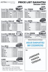 harga daihatsu surabaya sidoarjo terbaru oktober 2020