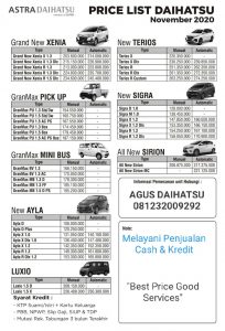 harga daihatsu november 2020