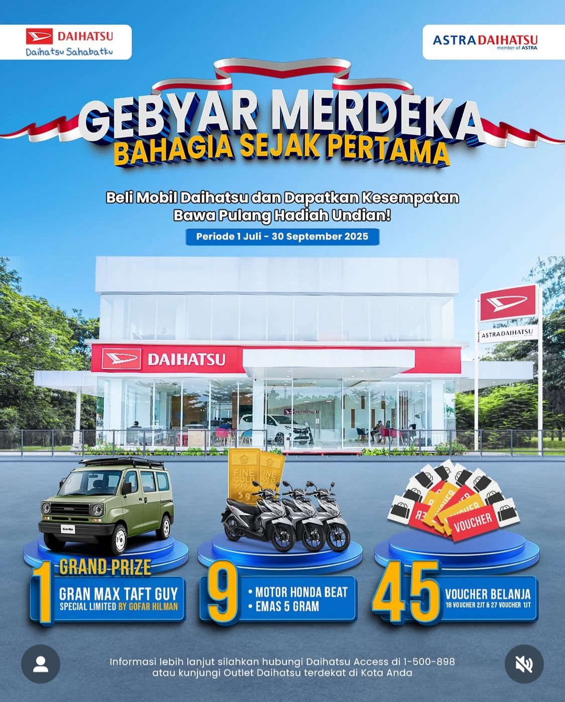 daihatsu bahagia sejak pertama juli agustus september 2025